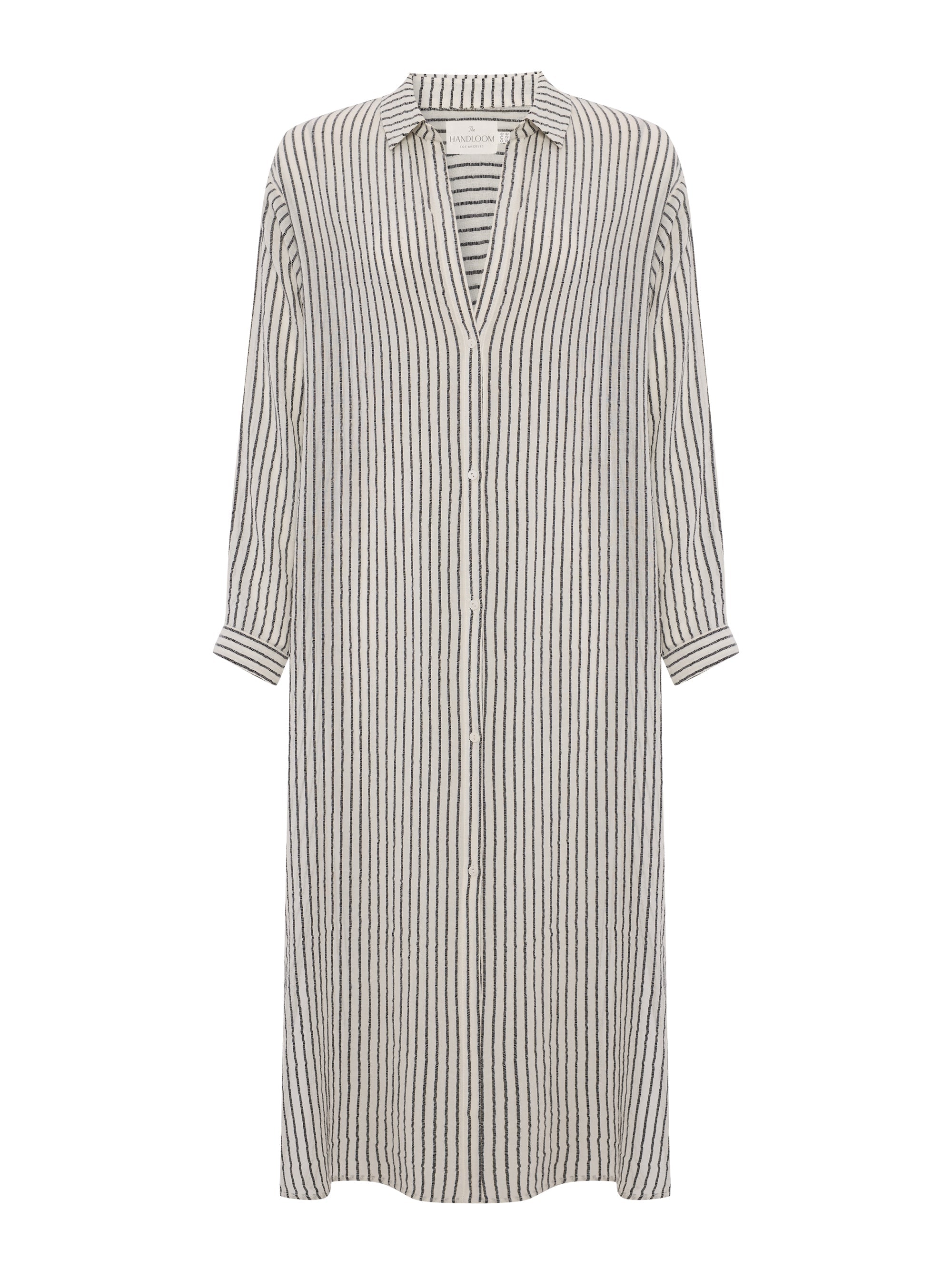 Voyage Shirt Dress - Black Stripes - Sumiye Co