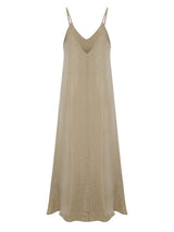 Lucid Flow Maxi Dress - Khaki Green by The Handloom - Sumiye Co