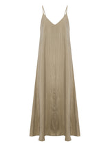 Lucid Flow Maxi Dress - Khaki Green by The Handloom - Sumiye Co