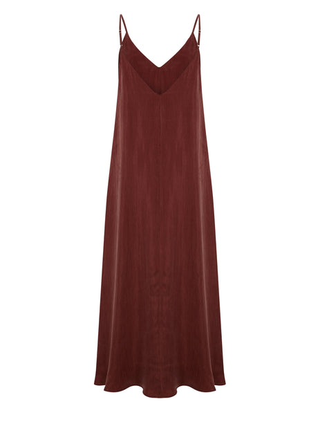 Lucid Flow Maxi Dress - Burgundy - Sumiye Co