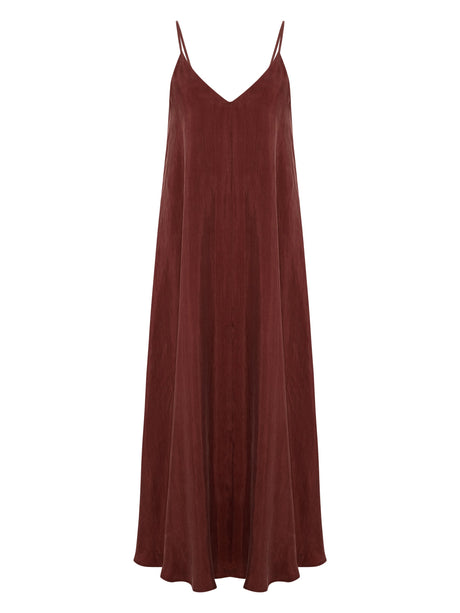 Lucid Flow Maxi Dress - Burgundy - Sumiye Co