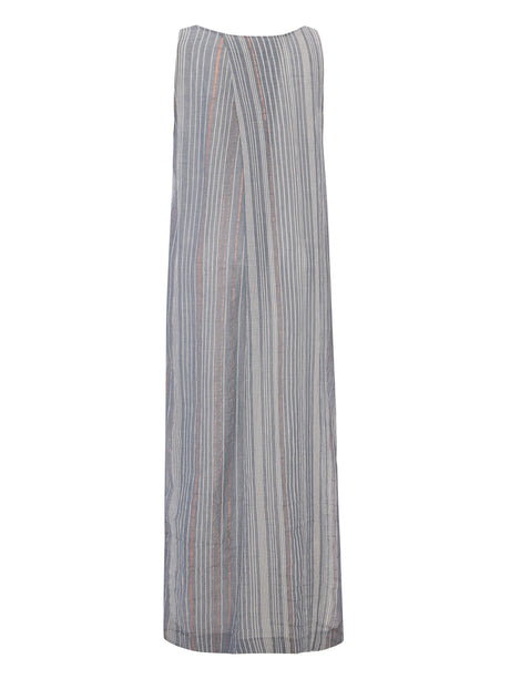 Day Break Dress - Navy With Stripes - Sumiye Co