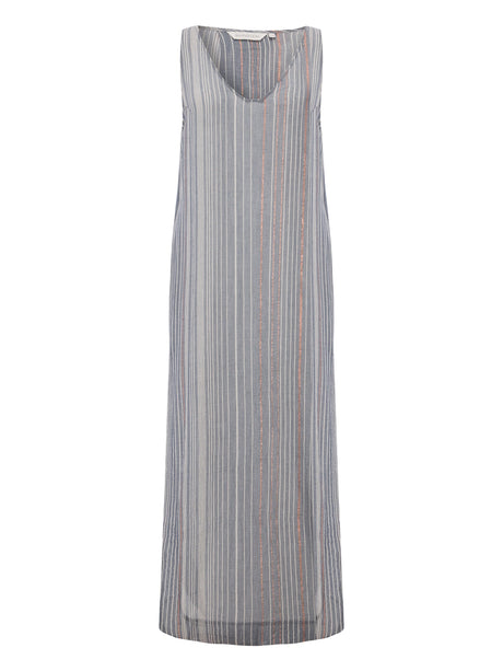 Day Break Dress - Navy With Stripes - Sumiye Co