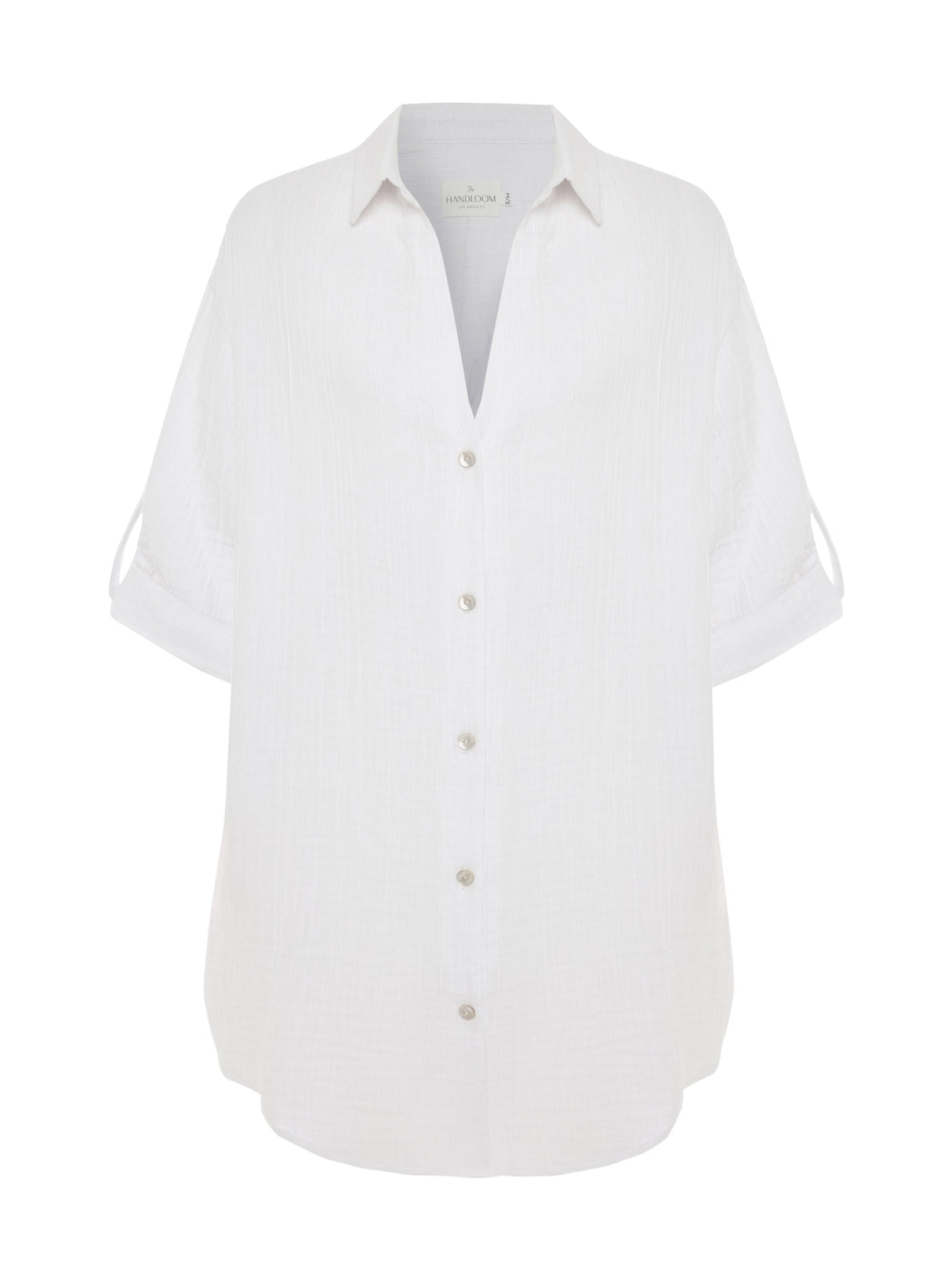 Kaya Oversized Shirt Dress - White - Sumiye Co