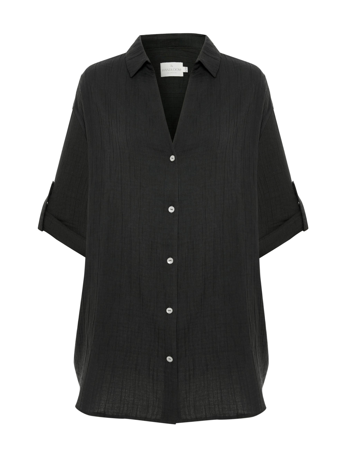 Kaya Oversized Shirt Dress - Charcoal - Sumiye Co