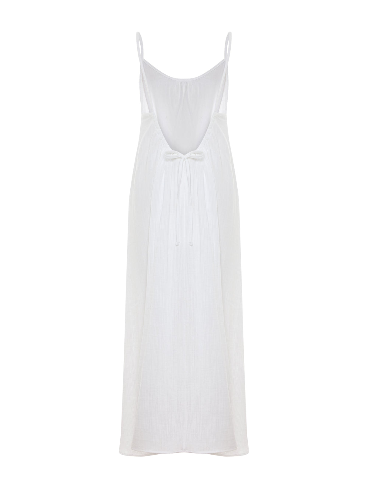 Aura Low Back Maxi Dress - White - Sumiye Co