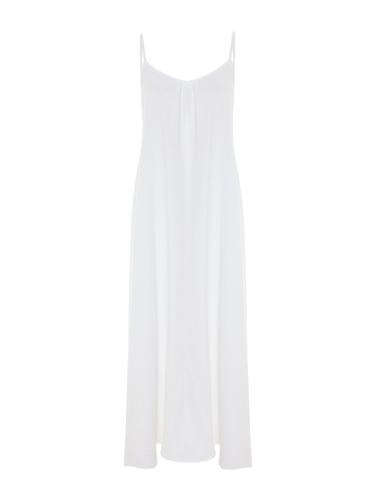 Aura Low Back Maxi Dress - White - Sumiye Co