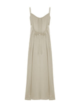 Aura Low Back Maxi Dress - Oatmeal - Sumiye Co