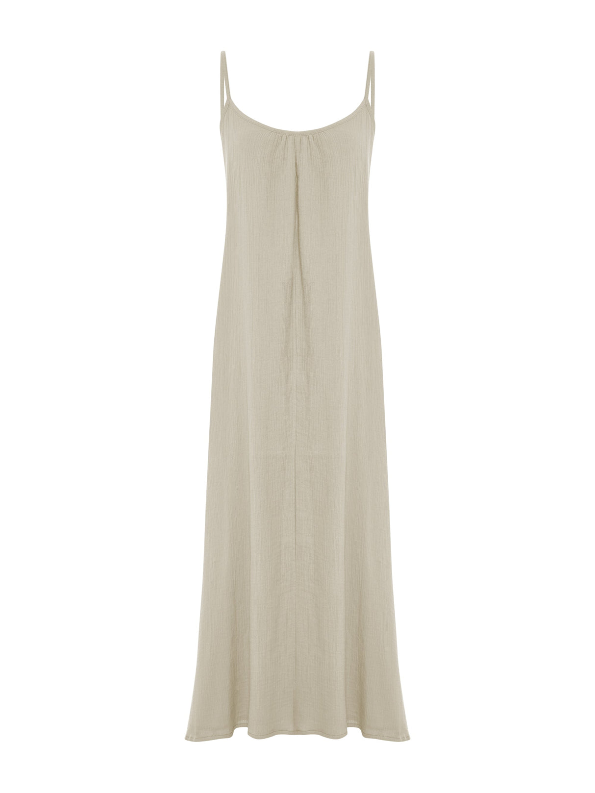 Aura Low Back Maxi Dress - Oatmeal - Sumiye Co