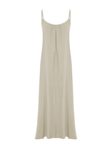 Aura Low Back Maxi Dress - Oatmeal - Sumiye Co