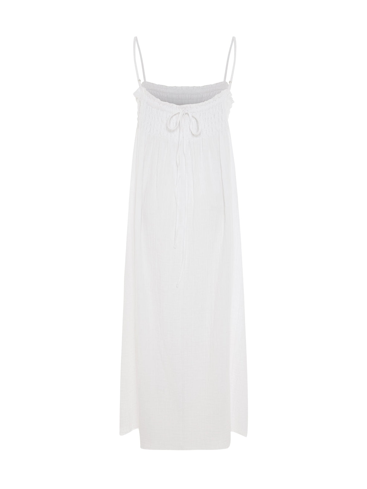 Kaya Smocked Maxi Dress - White - Sumiye Co