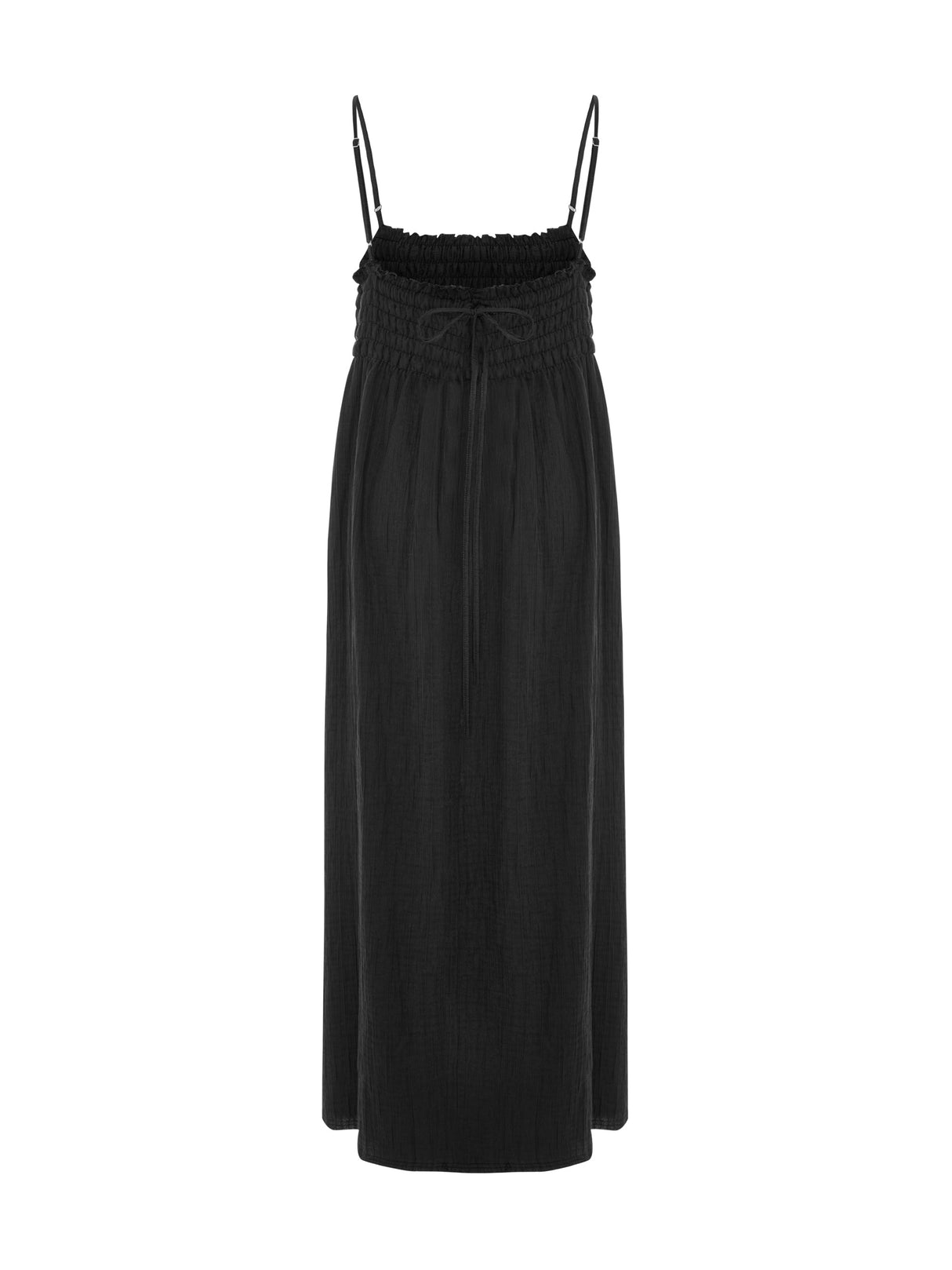 Kaya Smocked Maxi Dress - Charcoal - Sumiye Co