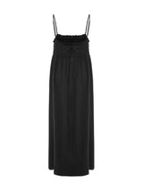 Kaya Smocked Maxi Dress - Charcoal - Sumiye Co