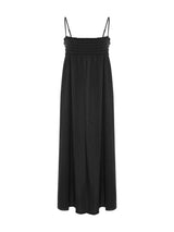 Kaya Smocked Maxi Dress - Charcoal - Sumiye Co