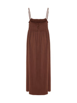 Kaya Smocked Maxi Dress - Terracotta - Sumiye Co