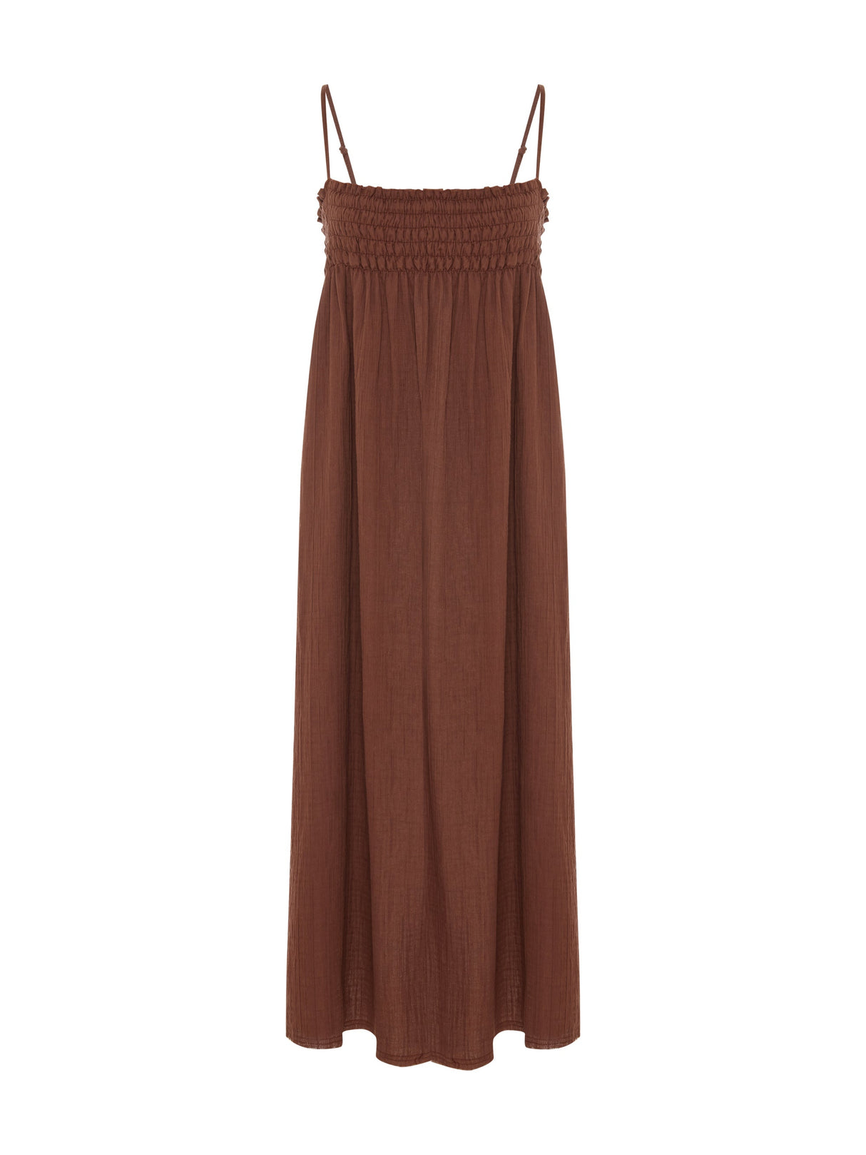 Kaya Smocked Maxi Dress - Terracotta - Sumiye Co