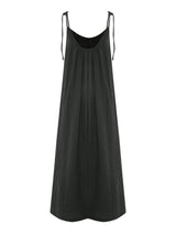 Kaya Tie Strap Maxi Dress - Charcoal - Sumiye Co