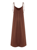 Kaya Tie Strap Maxi Dress - Terracotta - Sumiye Co