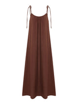 Kaya Tie Strap Maxi Dress - Terracotta - Sumiye Co