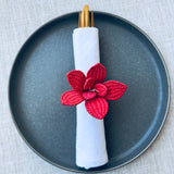 Red Hibiscus Flower Napkin Ring  – Table Decor Colombia
