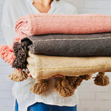 Moroccan Tasseled Blankets 78" x 58" - Sumiye Co