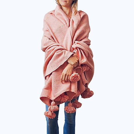 Moroccan Tasseled Blankets 78" x 58" - Sumiye Co