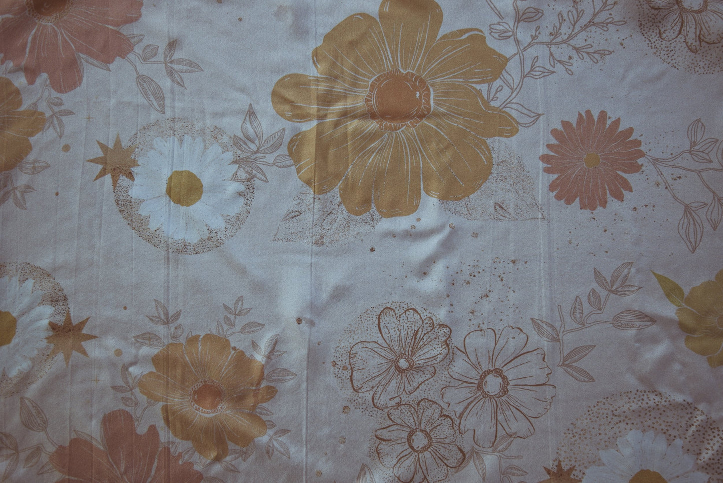 Habotai Silk Scarf | Flower Constellation - Handmade-1