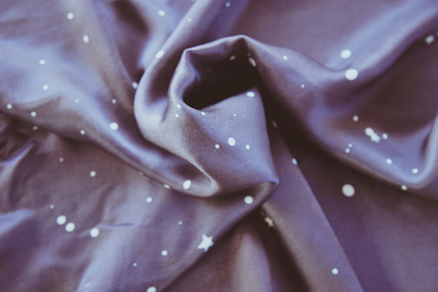 Handmade Scarf | Blue Stardust (Silk Charmeuse) -1