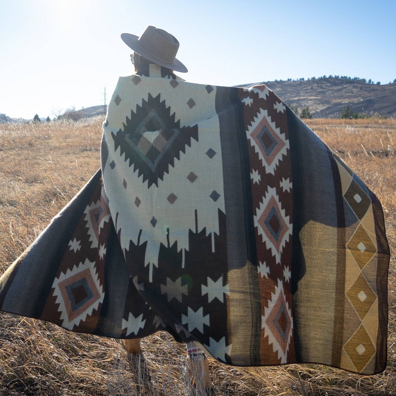 Alpaca Wool Reversible Blanket - Mojave 90" x 78”