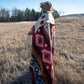 Alpaca Wool Reversible Blanket - Rojo 90" x 78”