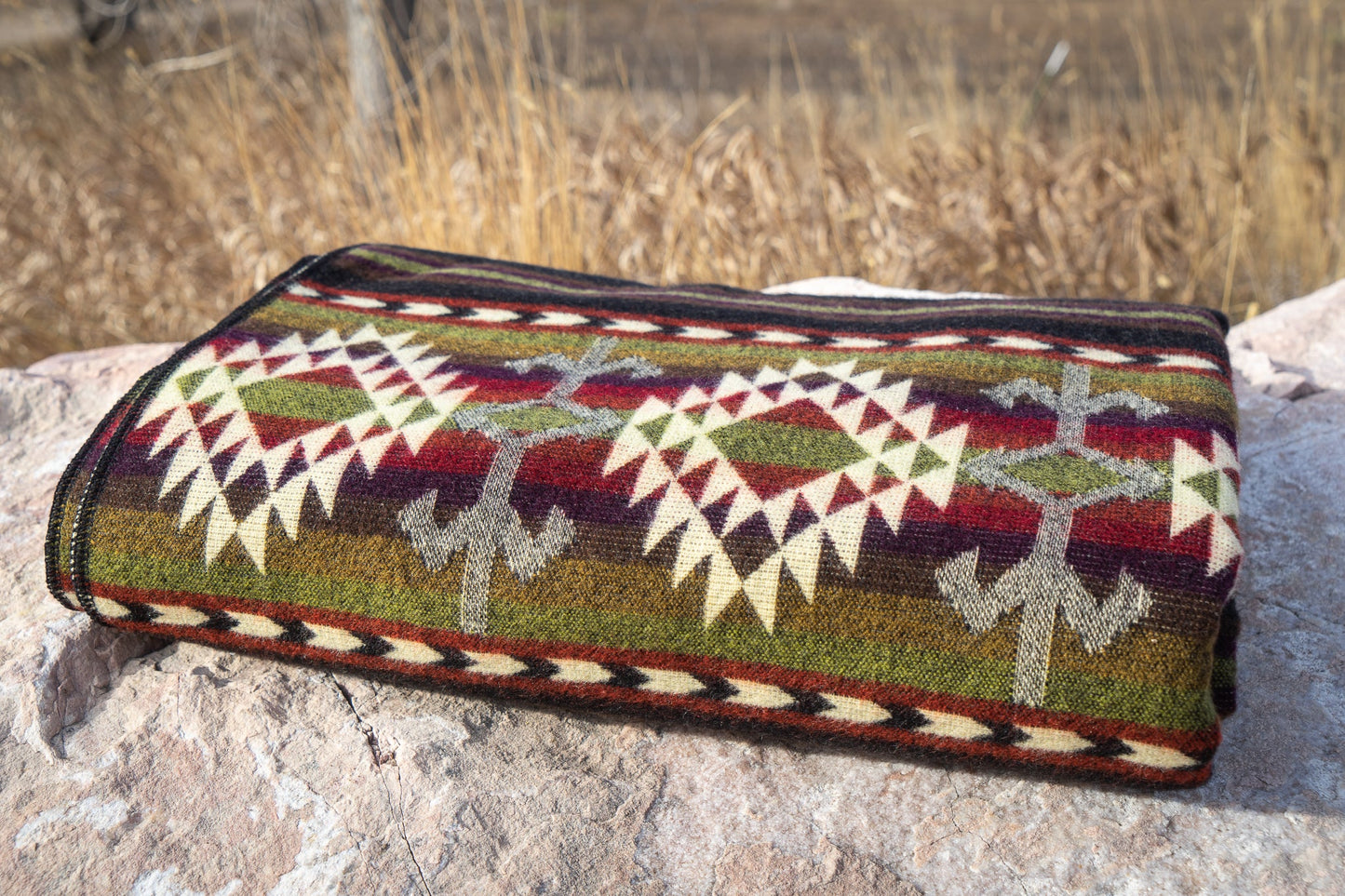 Andean Alpaca Wool Blanket - Cactus by Alpaca Threadz - Sumiye Co