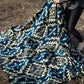 Alpaca Wool Reversible Blanket - Blue Chakana 90" x 78” - Sumiye Co