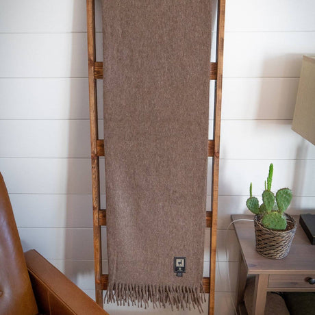 Alpaca Wool Throw Blanket - Solid Colors 72" x 56" - Sumiye Co
