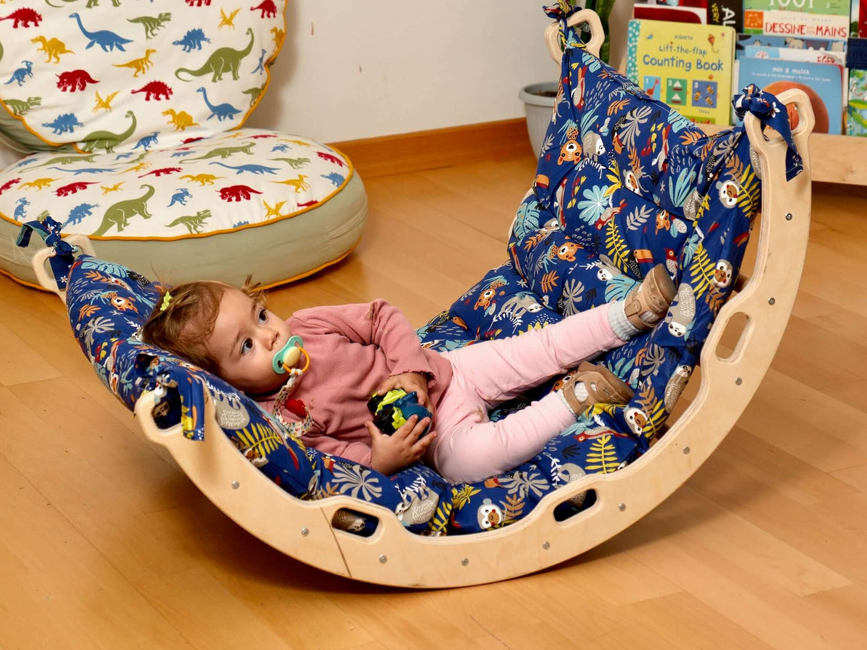 Medium Montessori Climbing Arch/Rocker with Pillow & Ramp Set-1