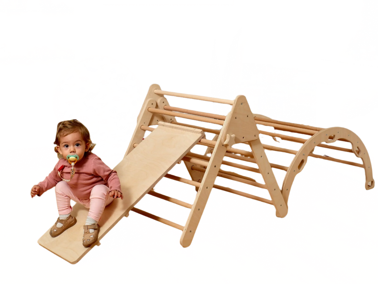 Montessori Indoor Playground | Pikler Triangle & Climbing Arch - Sumiye Co