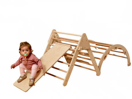 Montessori Indoor Playground | Pikler Triangle & Climbing Arch - Sumiye Co