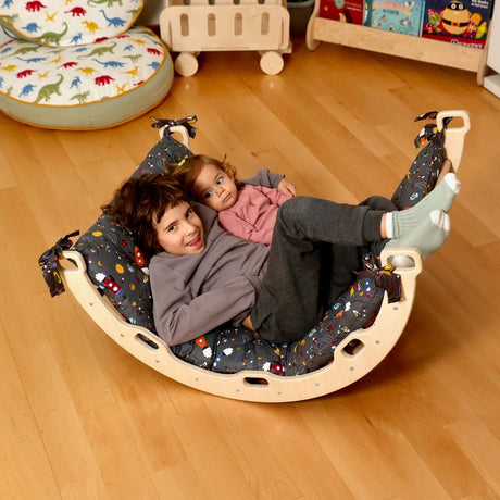 Medium Montessori Climbing Arch/Rocker with Pillow & Ramp Set-0