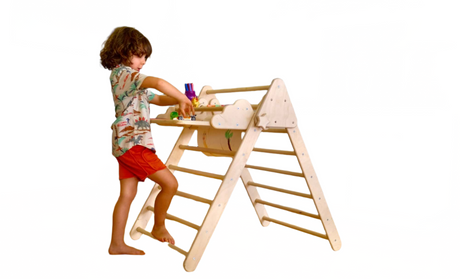 Versatile Montessori Climbing Set with Folding Table and Chair - Sumiye Co