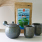 Japanese Green Tea Set - Teapot with Filters (230ml) + 2 Cups