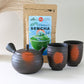 Japanese Green Tea Set - Teapot with Filters (270ml) + 2 Cups