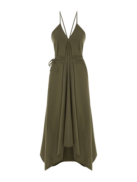 Sage Maxi Dress - Khaki Green - Sumiye Co