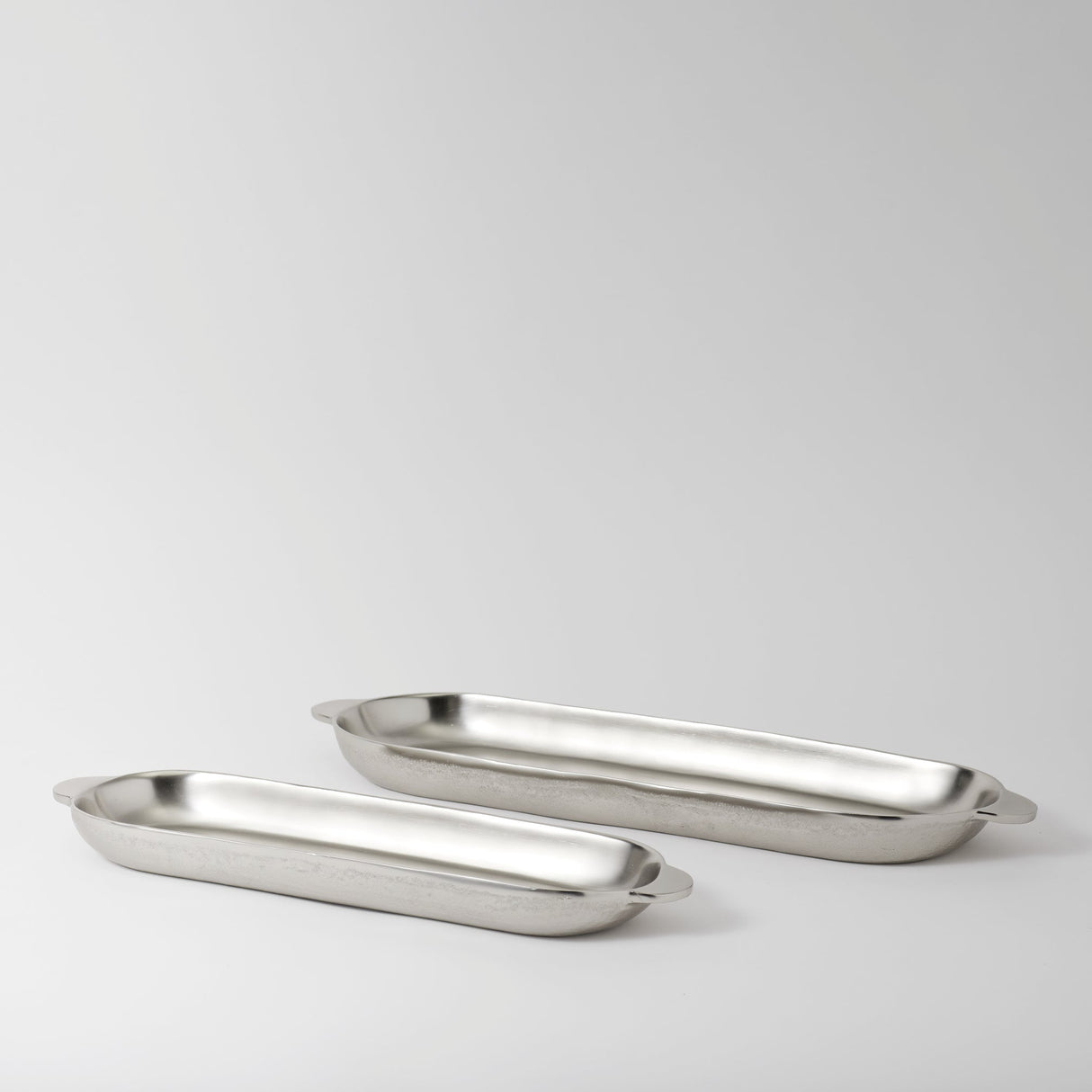 Nickel Long Trays Set of 2