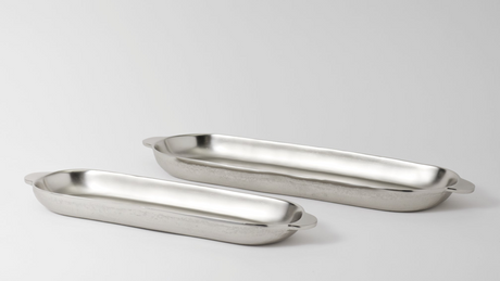 Nickel Long Trays Set of 2 - Sumiye Co