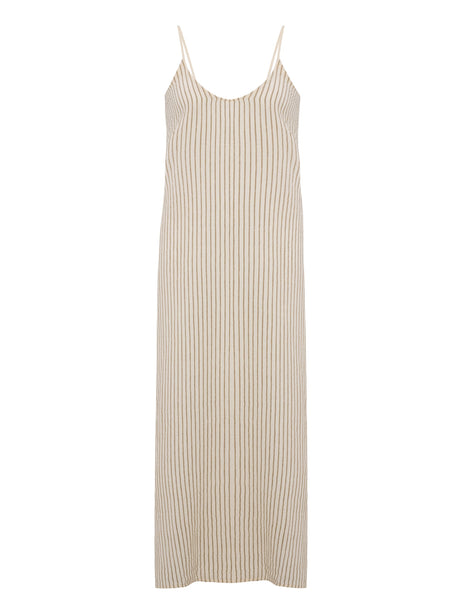 Yaz Dress - Khaki Green Stripes - Sumiye Co