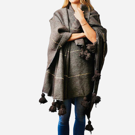 Moroccan Tasseled Blankets 78" x 58" - Sumiye Co