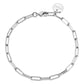 3.4mm Elongated Link Silver Chain Anklet