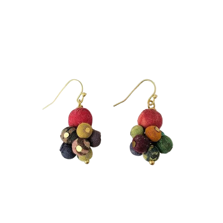 Drop Earrings | Artisan Kantha Jewelry - Sumiye Co