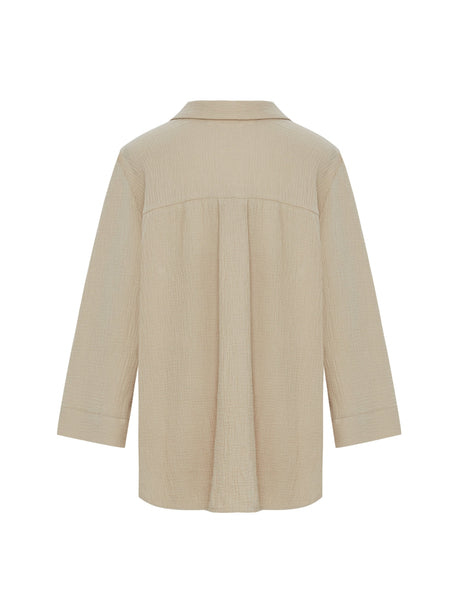 Echo Maxi Shirt - Oatmeal - Sumiye Co
