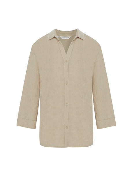 Echo Maxi Shirt - Oatmeal - Sumiye Co