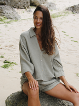 Echo Mini Shirt - Khaki Green - Sumiye Co